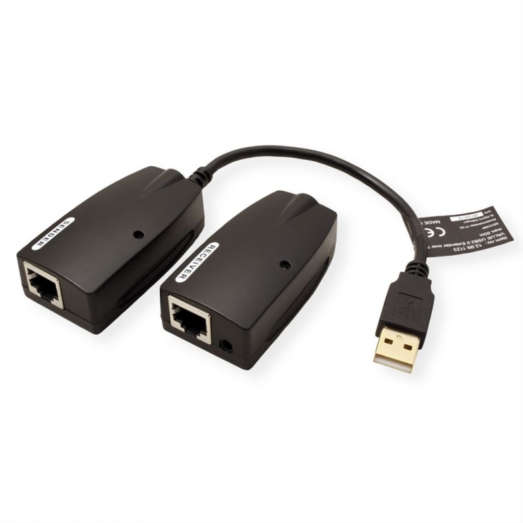 Imagine Extender USB 2.0 prin RJ45 max.50m, Value 12.99.1123
