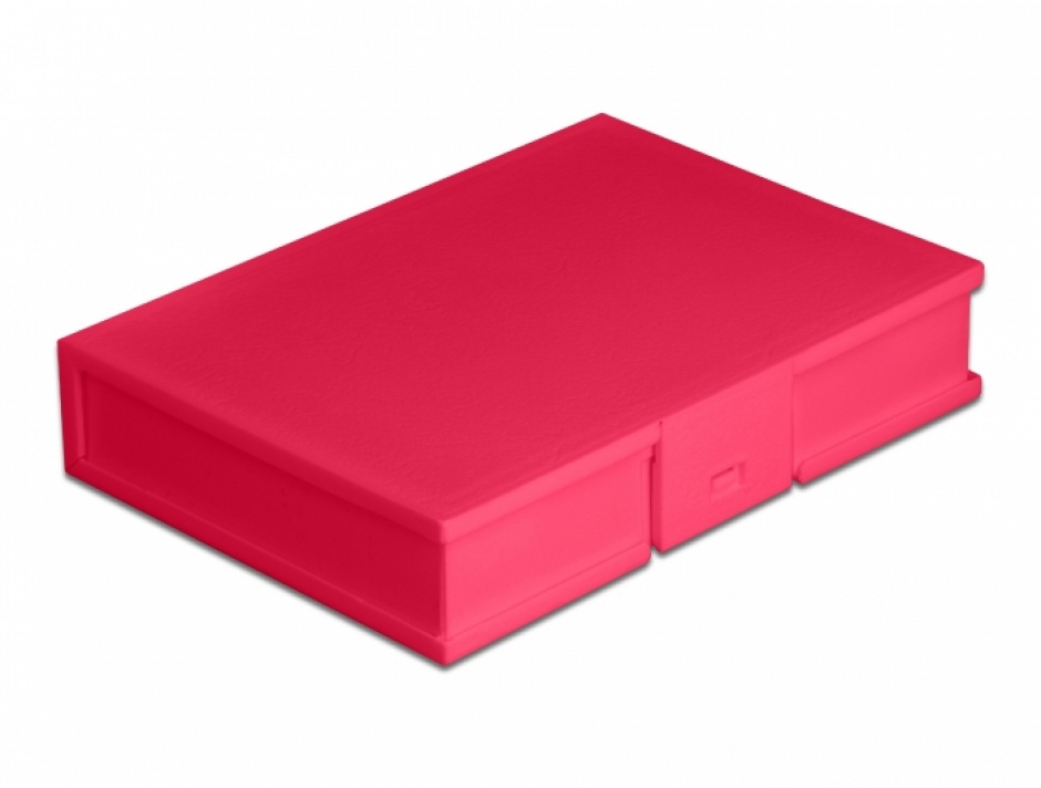 Imagine Carcasa de protectie pentru HDD / SSD 3.5" Rosu, Delock 18374