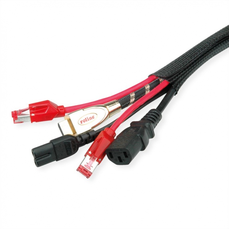 Imagine Plasa pentru organizarea cablurilor 80mm x 2.5m, Roline 19.08.3161