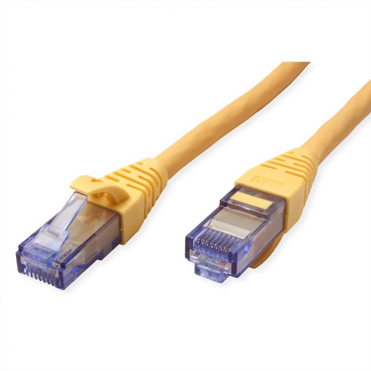 Imagine Cablu de retea RJ45 UTP Cat.6A Component Level LSOH Galben 15m, Roline 21.15.2728