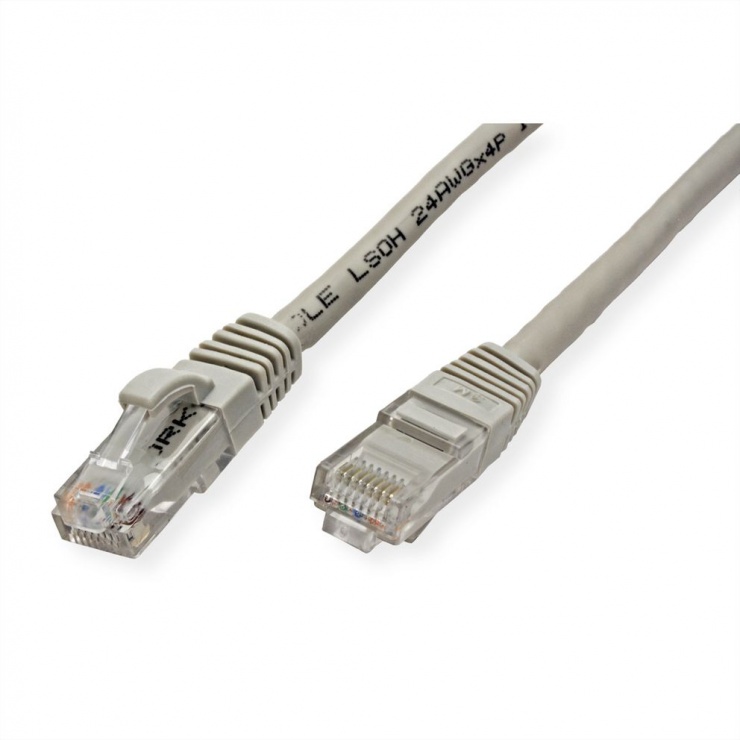 Imagine Cablu de retea RJ45 cat 6 UTP LSOH 0.5m Gri, Value 21.99.0200