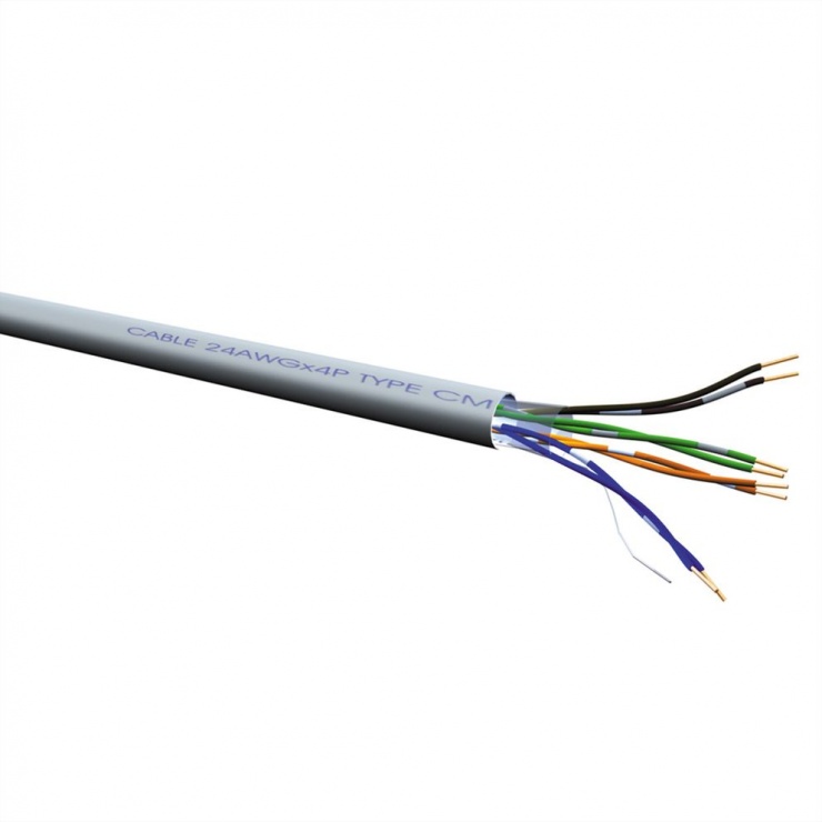 Imagine Rola cablu de retea UTP Cat 6A Cu 100m Gri, Value 21.99.1686