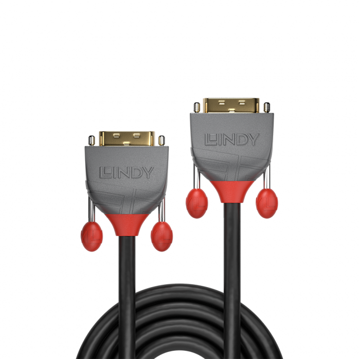 Imagine Cablu DVI-D Dual Link Anthra Line T-T 2m, Lindy L36222