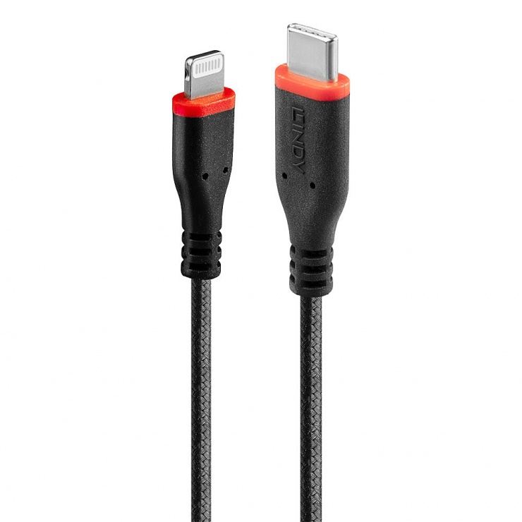 Imagine Cablu USB type C la Lightning T-T 0.5m rezistent, Lindy L31285