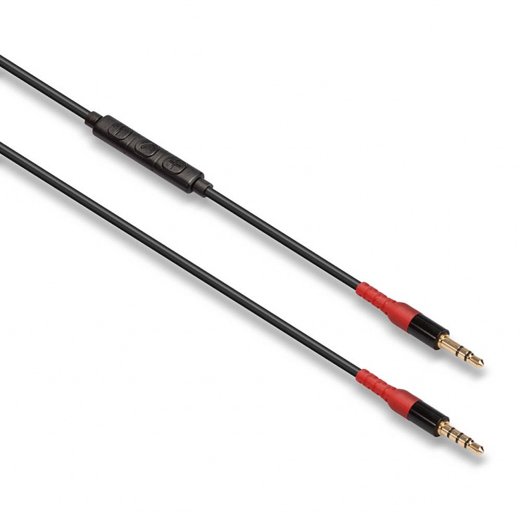 Imagine Cablu audio jack stereo 3.5mm cu In-Line Microphone & Control T-T 1.5m, Lindy L35315