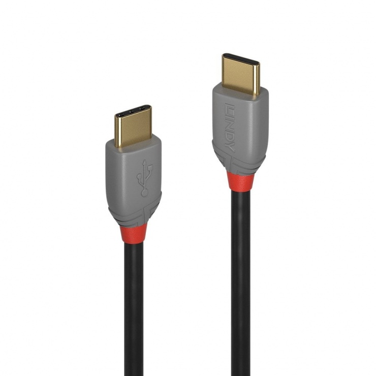 Imagine Cablu USB 2.0 type C 60W Anthra Line T-T 2m, Lindy L36872