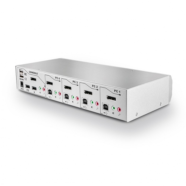 Imagine Switch KVM 4 porturi DisplayPort 1.2, USB 2.0 & Audio, Lindy L39305