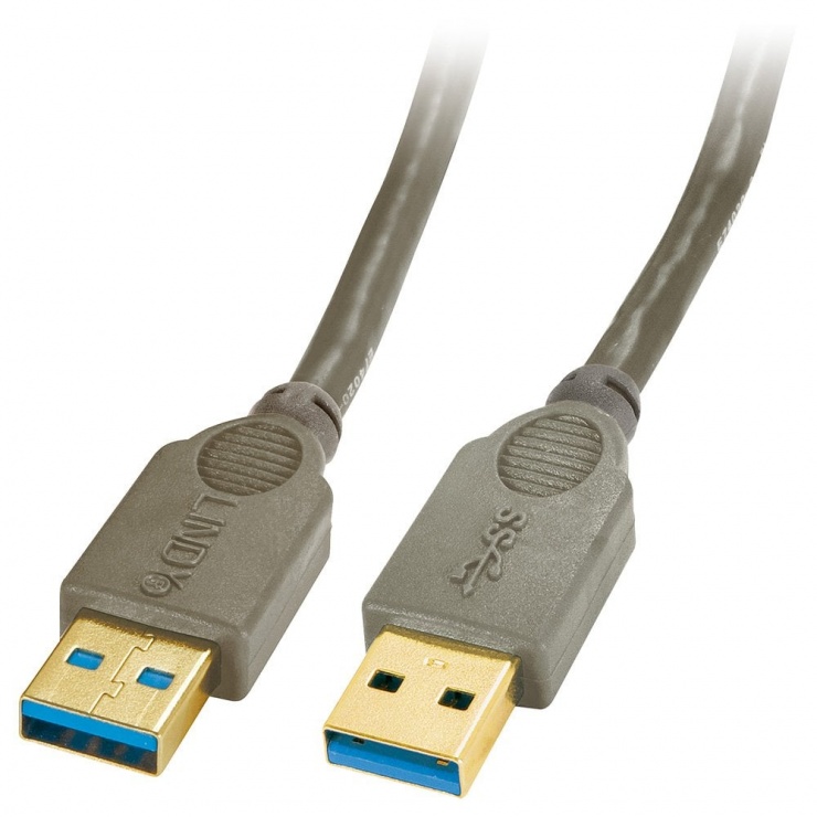Imagine Cablu USB 3.0 T-T 0.5m Antracit, Lindy L41850