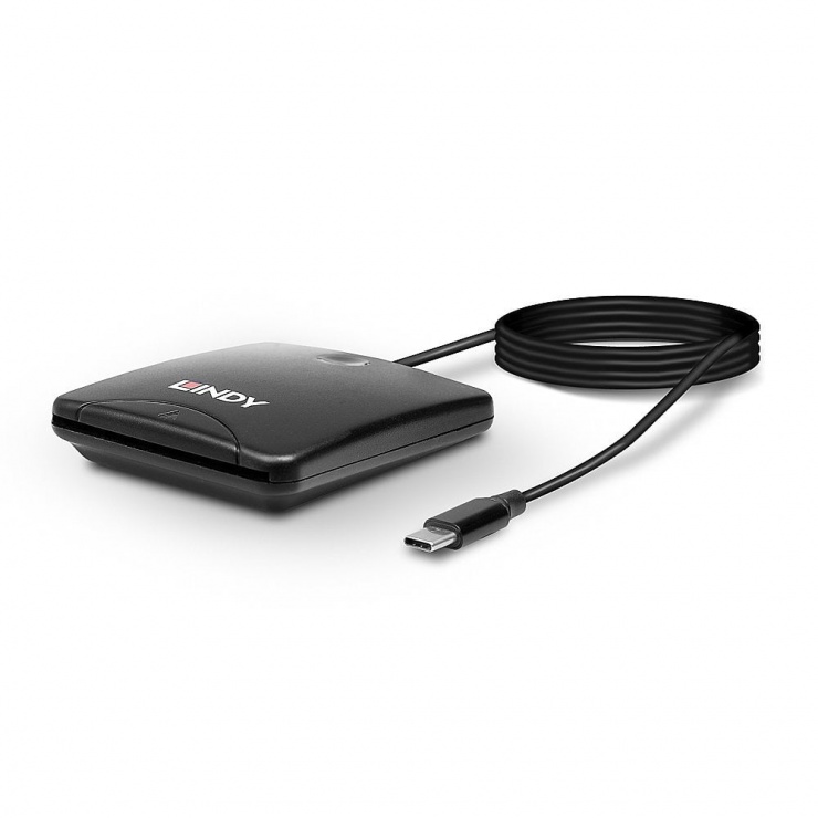 Imagine Smart Card Reader pe USB 2.0 type C, Lindy L42764