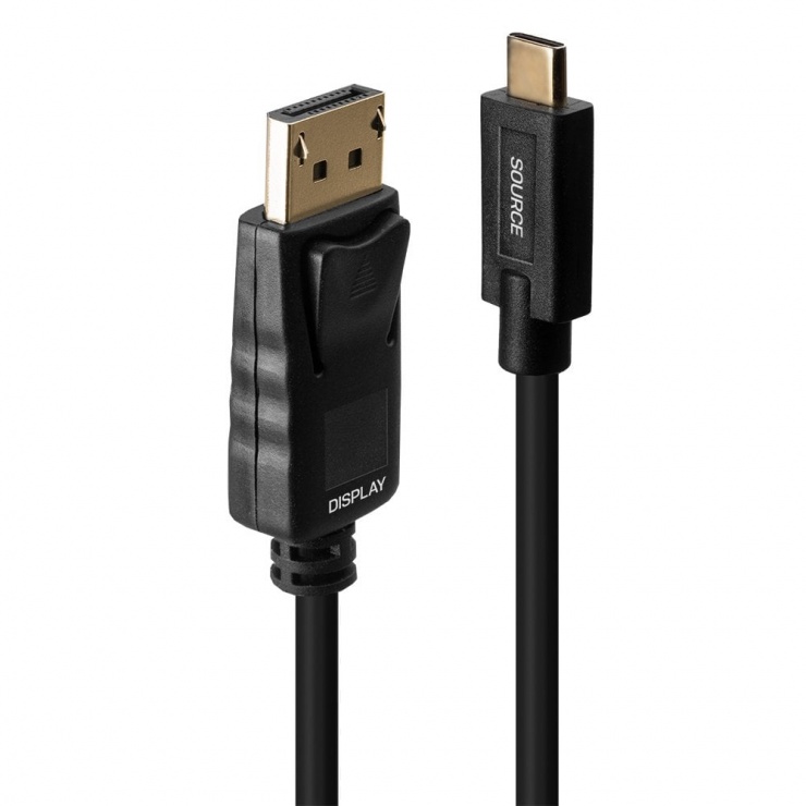 Imagine Cablu USB Type C la Displayport 4K60Hz cu HDR T-T 10m, Lindy L43307
