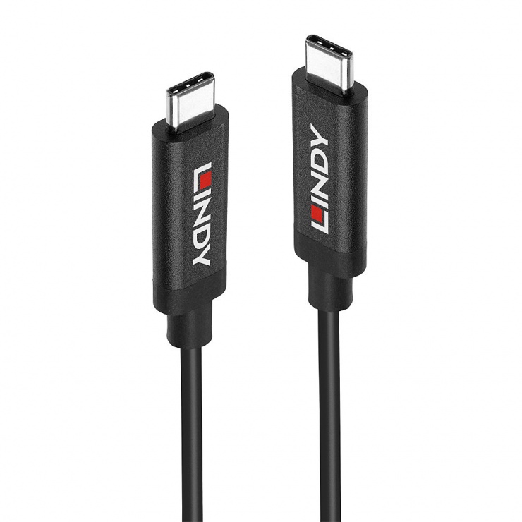 Imagine Cablu activ USB 3.2 Gen2 type C 8K60Hz/4K120Hz 60W T-T 5m, Lindy L43308