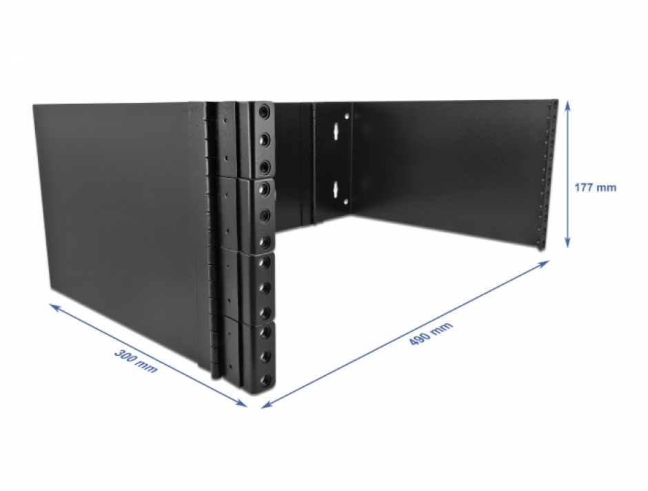 Imagine Wall Mount Rack 4U foldable 19", Delock 43378