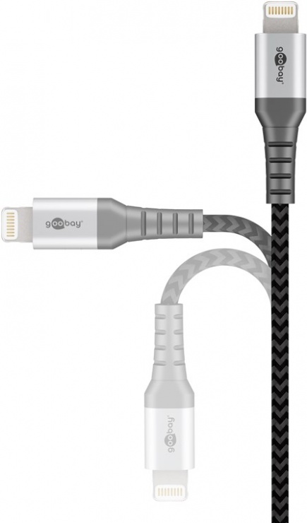 Imagine Cablu de date si incarcare USB la iPhone Lightning T-T 2m, Goobay G49269