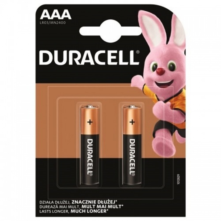 Imagine Set 2 baterii Duracell AAA LR3 Blister