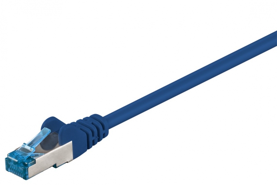 Imagine Cablu de retea S/FTP (PiMF) CAT 6A LSOH 30m Albastru, Goobay G94911