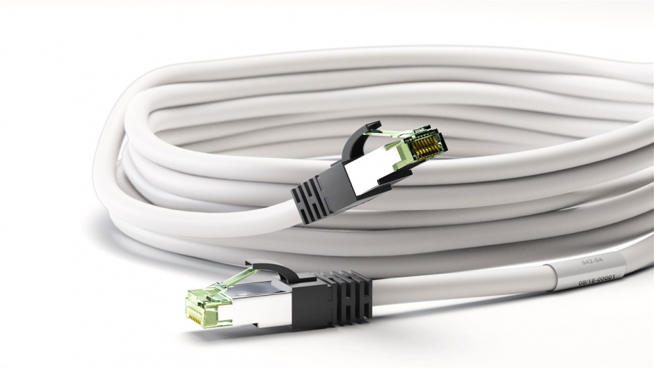 Imagine Cablu de retea RJ45 S/FTP CAT 8.1 cu mufe CAT 6A 7.5m Alb, Goobay G55128 