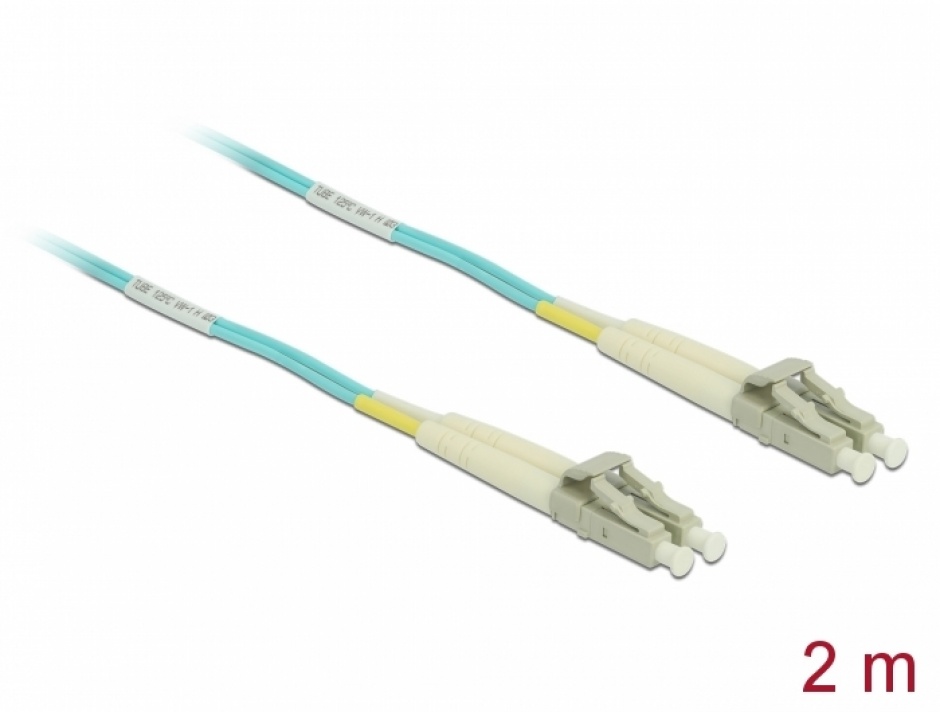 Imagine Cablu fibra optica LC- LC Multi-mode OM3 2m, Delock 86559