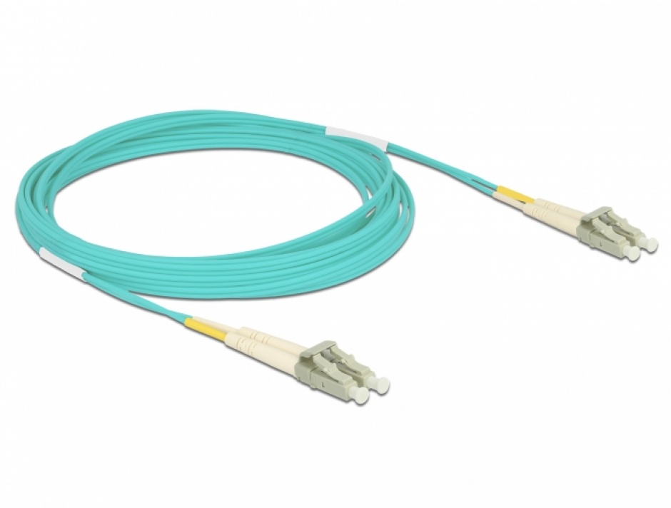 Imagine Cablu fibra optica LC- LC Multi-mode OM3 5m, Delock 86561