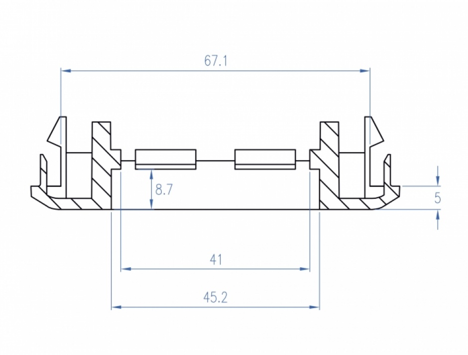 Imagine Carcasa pentru modul Easy 45 Alb 130 x 80 mm, Delock 81316