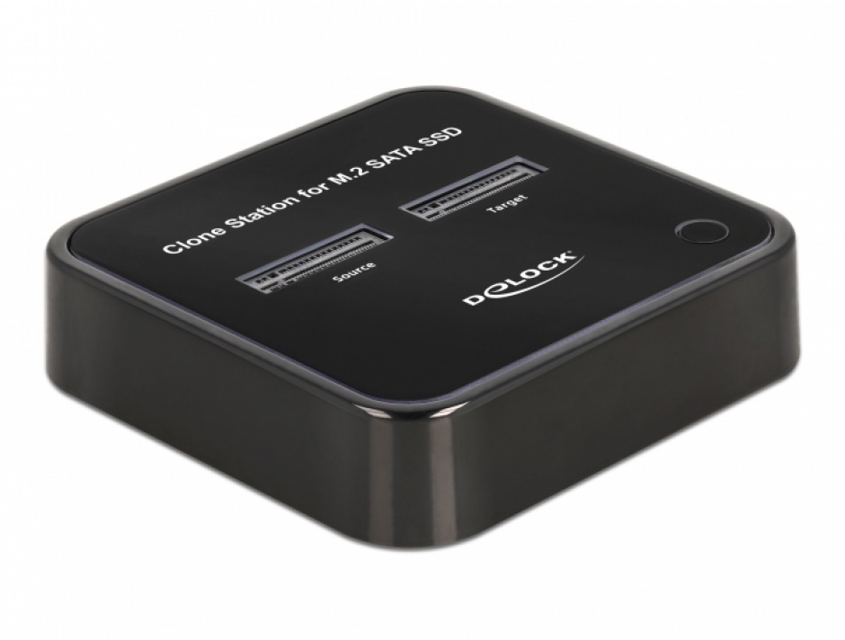 Imagine Docking station USB 3.2 Gen 2-C la 2 x M.2 SATA SSD cu functie de clona, Delock 63334