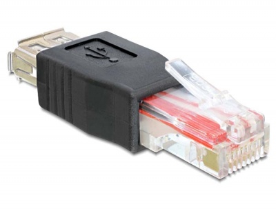 Imagine Adaptor USB 2.0 la RJ45 M - T, Delock 65234