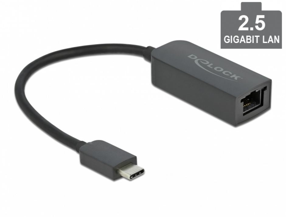 Imagine Adaptor USB 3.2-C la 2.5 Gigabit LAN, Delock 66645