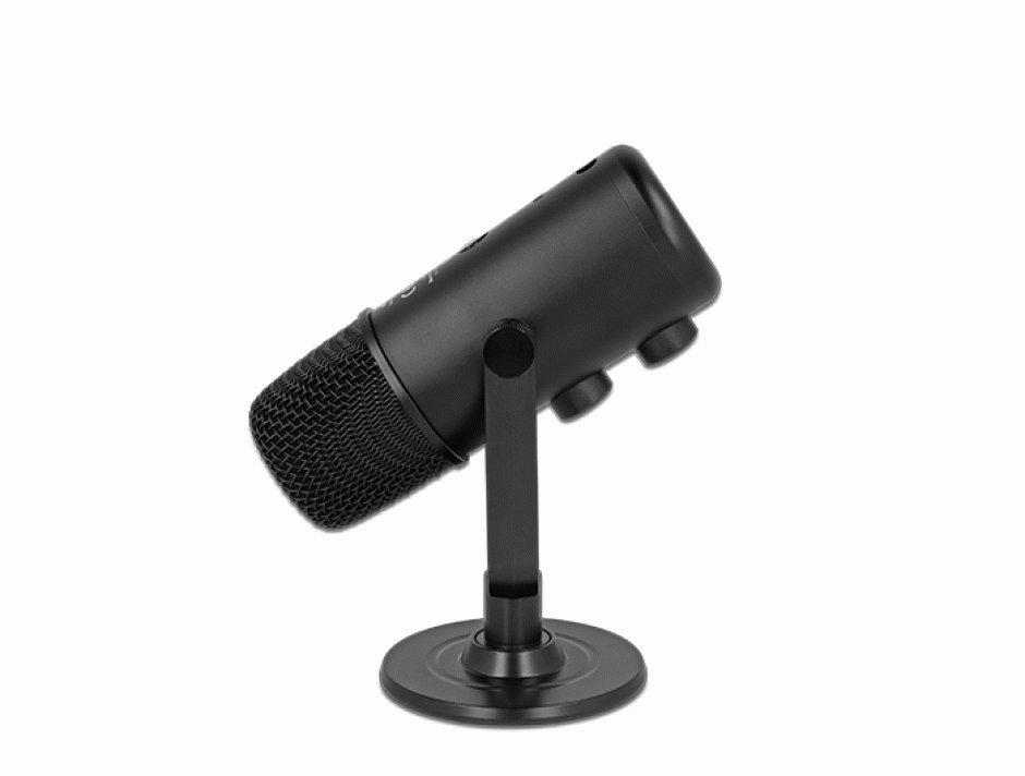 Imagine Microfon Multifunctional Dual Capsule USB Microphone cu Volume Control + Quick-Mute, Delock 66822