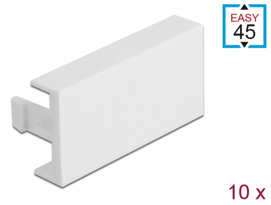 Imagine Set 10 placi de acoperire pentru modul Easy 45 Alb 45 x 22.5 mm, Delock 81301