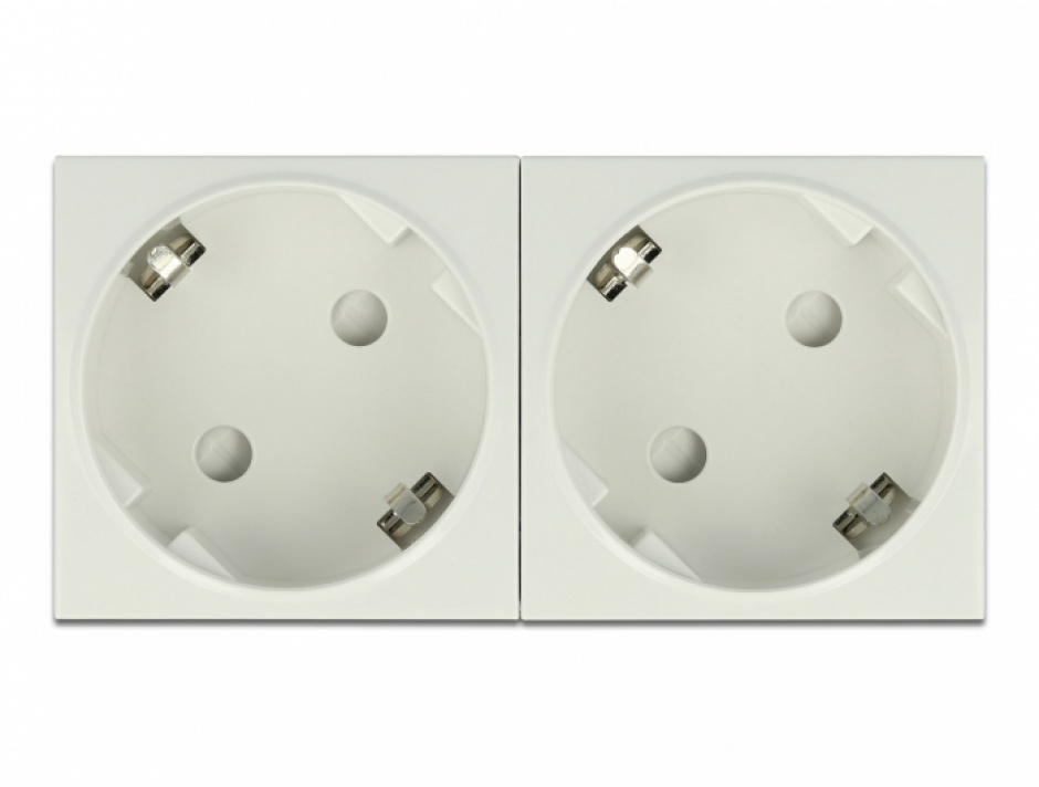 Imagine Set 5 prize duble pentru carcasa Easy 45 Alb 45 x 45 mm, Delock 81325