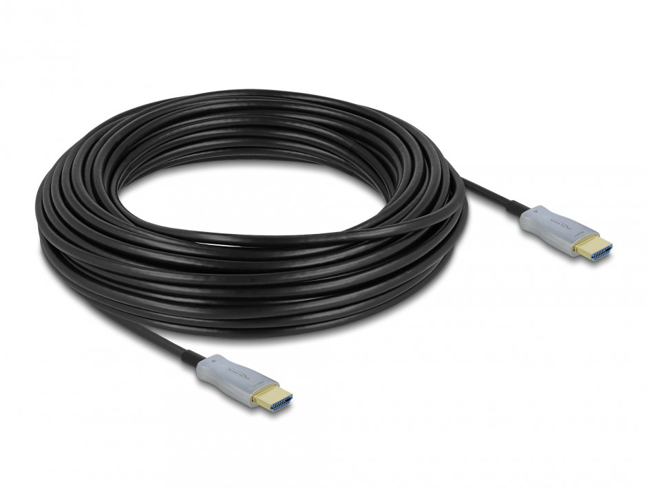 Imagine Cablu optic activ HDMI 4K60Hz HDR T-T 20m, Delock 85015