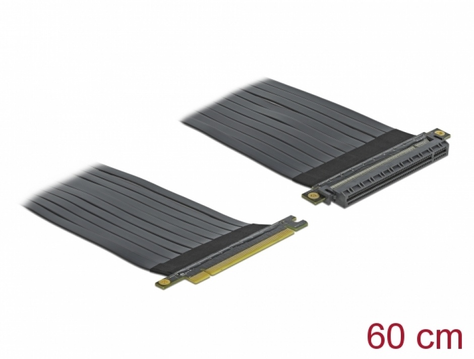 Imagine Riser Card PCI Express x16 la x16 + cablu flexibil 60cm, Delock 85765
