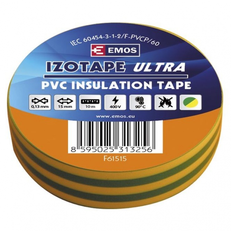 Imagine Banda izolatoare  PVC 15mm/10m Galben/Verde, ZVPEP07