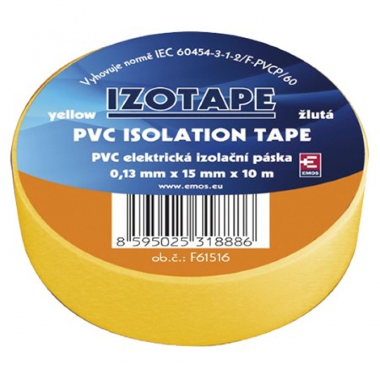 Imagine  Banda izolatoare PVC 15mm/10m Galben, ZVPEP05