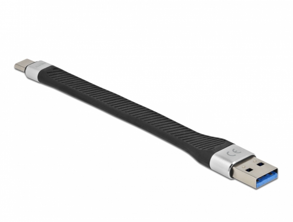 Imagine Cablu USB 3.2 Gen1-A la type C FPC Flat Ribbon PD 3A 14cm, Delock 86938