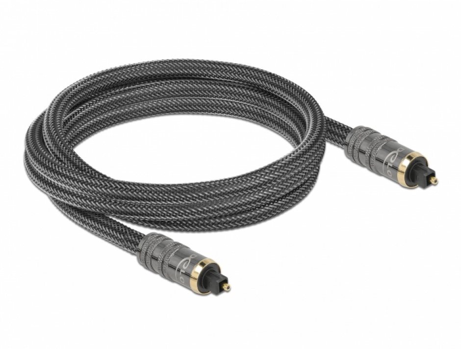 Imagine Cablu audio optic SPDIF Toslink 2m Antracit, Delock 86984