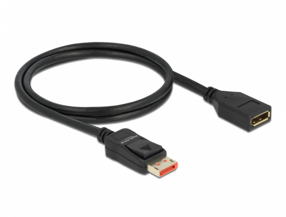 Imagine Cablu prelungitor Displayport 8K60Hz/4K240Hz HDR T-M 1m, Delock 87070