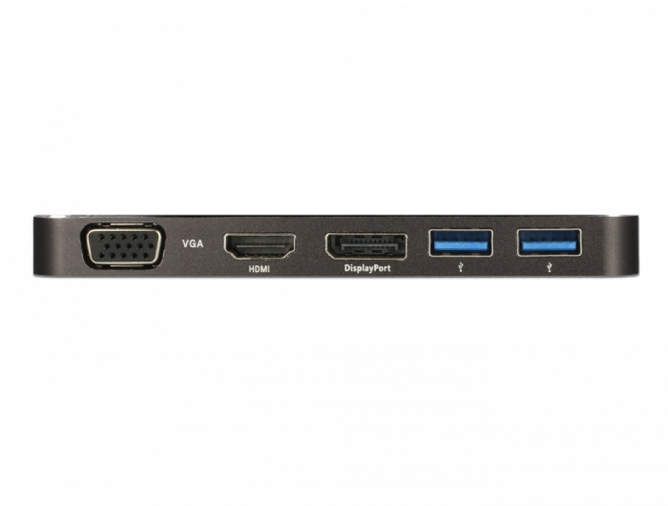 Imagine Docking station USB Type-C 3.2 la 4K HDMI/DP/VGA/USB Hub/PD 3.0, Delock 87773