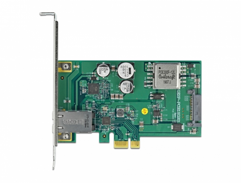 Imagine Placa PCI Express cu 1 x 2.5 Gigabit LAN PoE+ LPFF, Delock 89019