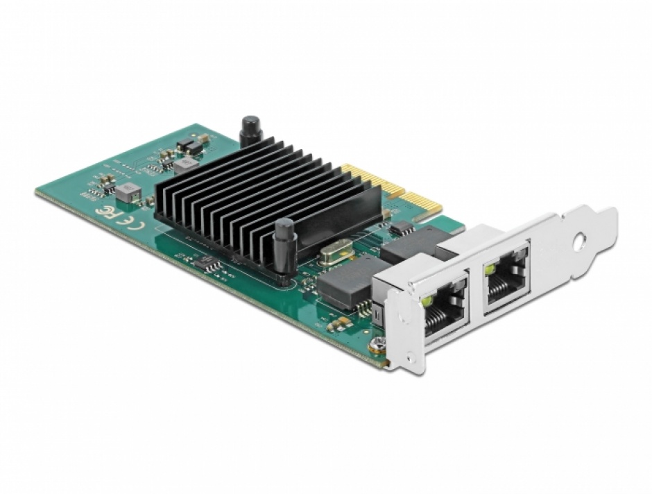 Imagine Placa PCI Express la 2 x Gigabit LAN Intel 82576, Delock 89021