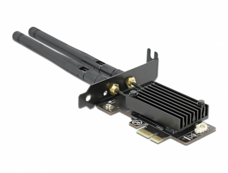 Imagine PCI Express Dual band Wi-Fi 6 WLAN ax/ac/a/b/g/n 2400 Mbps + Bluetooth 5.1, Delock 89049