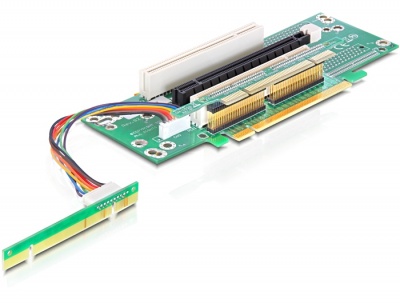Imagine Placa extensie PCI Express x16 la 2x PCI, 1x PCI Express x16, Delock 89151