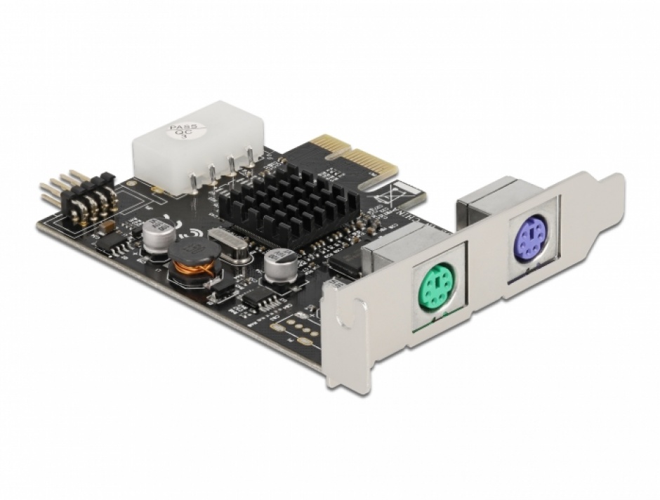 Imagine PCI Express cu 2 x PS/2 si pin Header USB 9 pini, Delock 90049