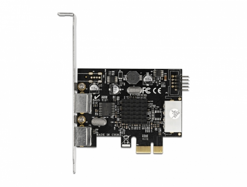 Imagine PCI Express cu 2 x PS/2 si pin Header USB 9 pini, Delock 90049