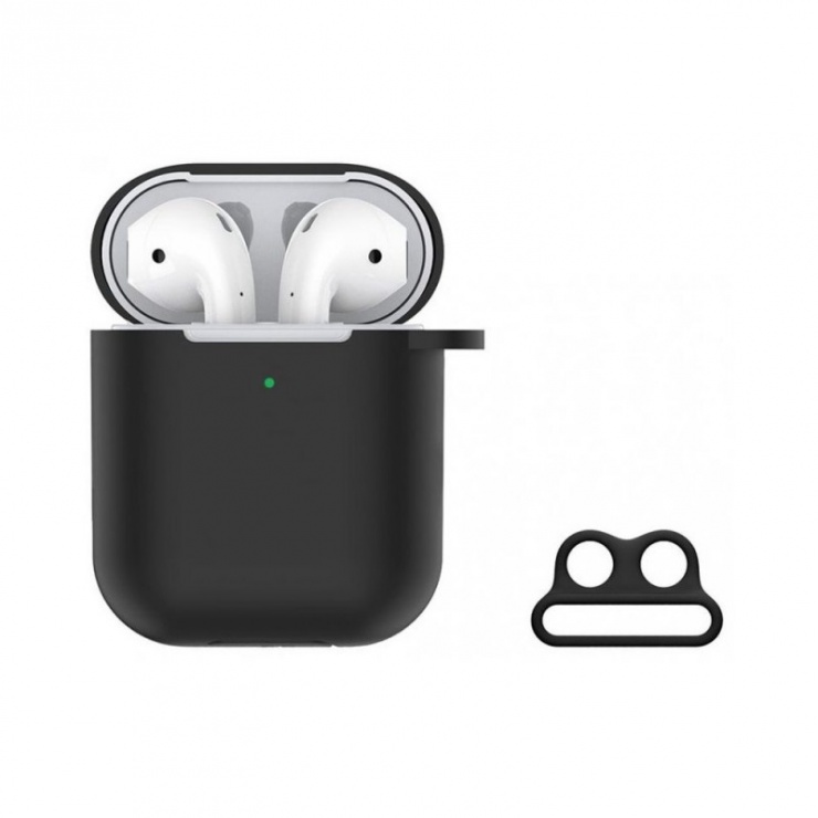 Imagine Husa Silicon AirPods Negru, Devia