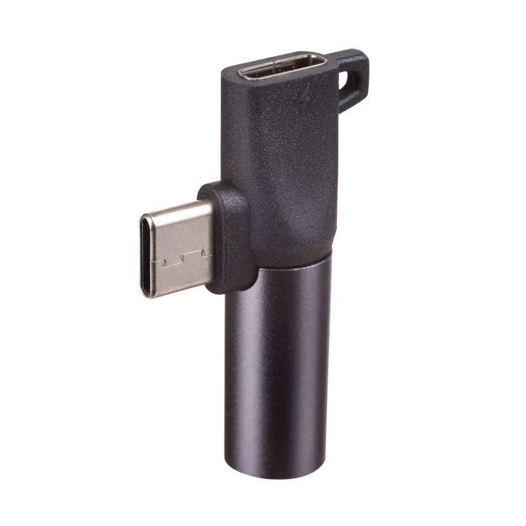 Imagine Adaptor USB type C la USB type C + jack 3.5mm T-M, AK-AD-62