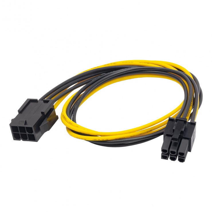 Imagine Cablu prelungitor PCI Express 6 pini T-M 0.4m, AK-CA-46