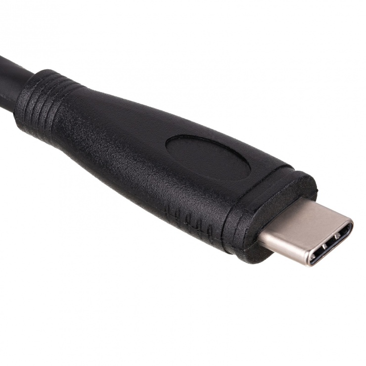 Imagine Cablu prelungitor USB 3.2 Gen 2 type C T-M 0.3m Negru, AK-USB-32