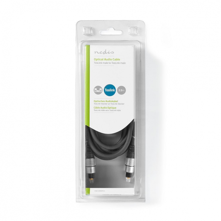 Imagine Cablu audio optic Toslink SPDIF 2.5m, Nedis CAGC25000AT25