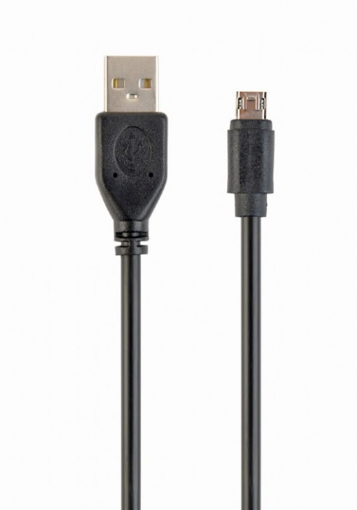 Imagine Cablu USB 2.0 la micro USB-B reversibil T-T 1.8m Negru, Gembird CC-USB2-AMmDM-6
