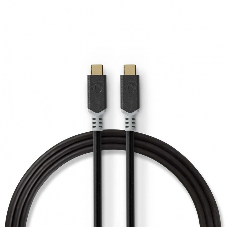 Imagine Cablu USB 3.2-C Gen 2 T-T 20Gb/s 5A/100W 1m, Nedis CCBW64020AT10